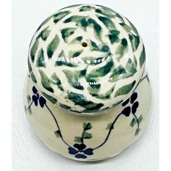 Polish Pottery Boleslawiec Salt or Pepper Shaker Replacement Blue Flowers READ - Picture 4 of 6